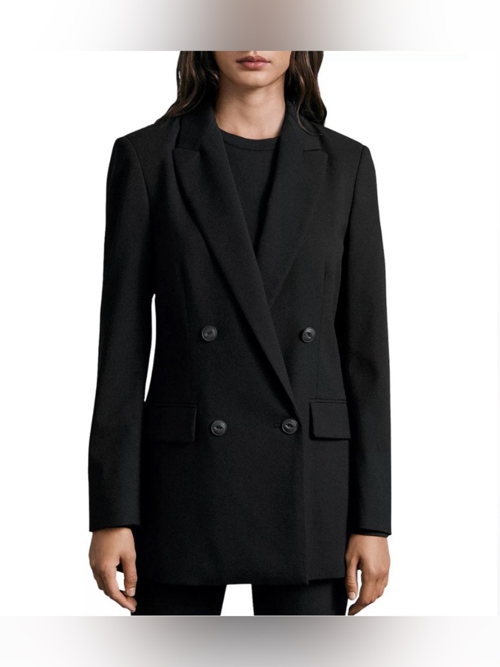 Rag & Bone Icon Andie Twill Double-Breasted Blazer Jacket Workwear Classic 4